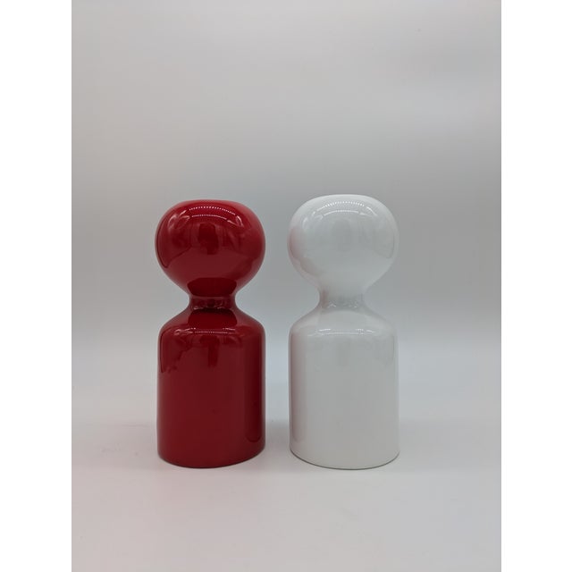 Ceramic Candleholder Vases by Liisi Beckmann for Ceramiche Gabbianelli, Italy, 1960s, Set of 2 For Sale - Image 4 of 15