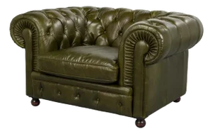 British Green Chesterfield Armchair