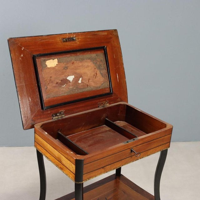 Antique Sewing Table in Wood, 19th Century For Sale - Image 4 of 12