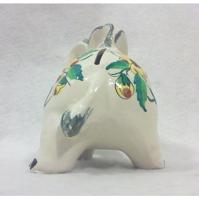 1950s Italian Ceramic Elephant Coin Bank For Sale - Image 5 of 5