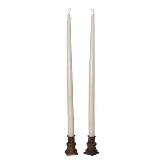 Antique French Door Hardware Candlestick Holders- a Pair For Sale