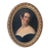 19th Century Oil on Canvas English School Portrait of a Lady – Gilt Oval Frame For Sale