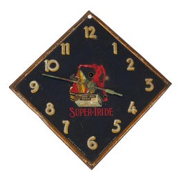 Super Iride Advertising Clock in Lithographed Tin For Sale