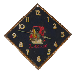 Super Iride Advertising Clock in Lithographed Tin