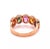 Multicolor Sapphire & Diamond 18k Rose Gold Band Ring - Size 6 For Sale - Image 4 of 7