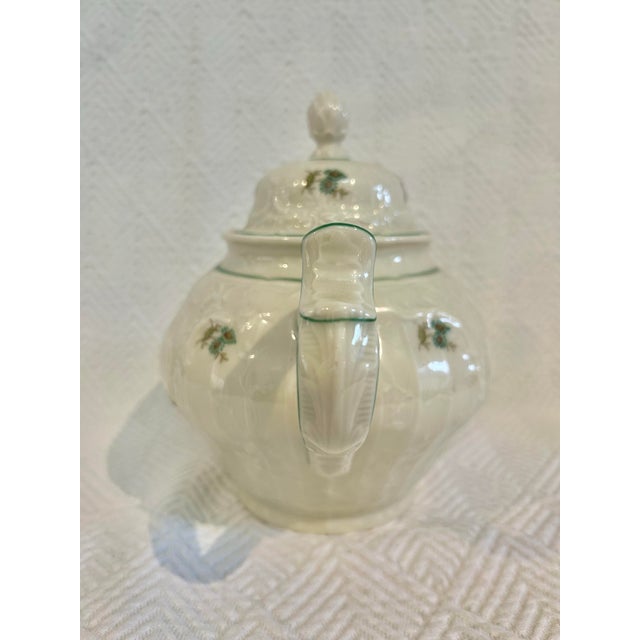 Rosenthal Germany 1950’s Rosenthal Sanssouci Porcelain “Moss Rose” Tea Pot For Sale - Image 4 of 12