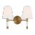 Mid-Century Modern Chapman & Myers by Visual Comfort Studio Hanover 2-Light Bath Vanity Sconce in Burnished Brass For Sale - Image 3 of 3