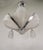 1930s Petitot French Modernist Art Deco Chandelier 1930s - Frosted Glass & Nickeled Bronze For Sale - Image 5 of 15