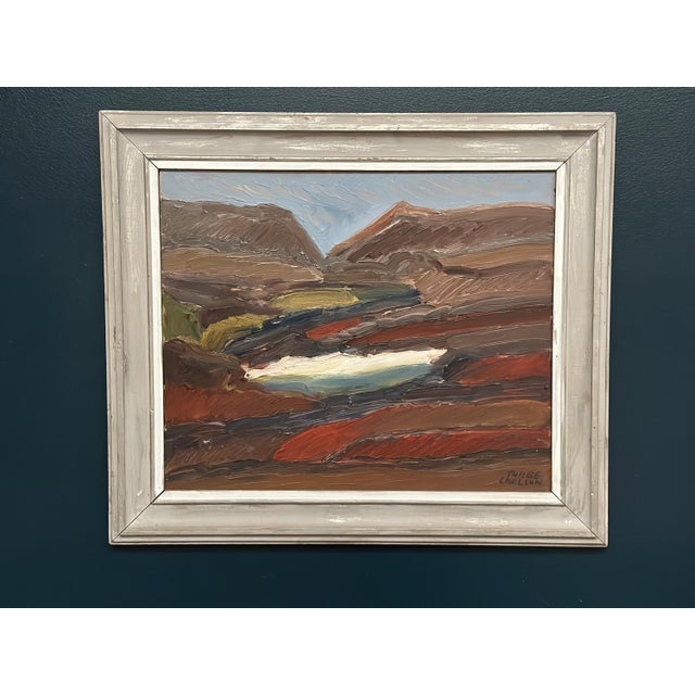 Thage Carlson, Rustic Landscape, 1960s, Oil on Panel For Sale - Image 14 of 18