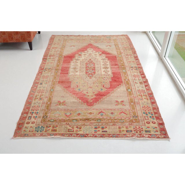 1950s Bohemian Vintage Wool Carpet For Sale - Image 5 of 10