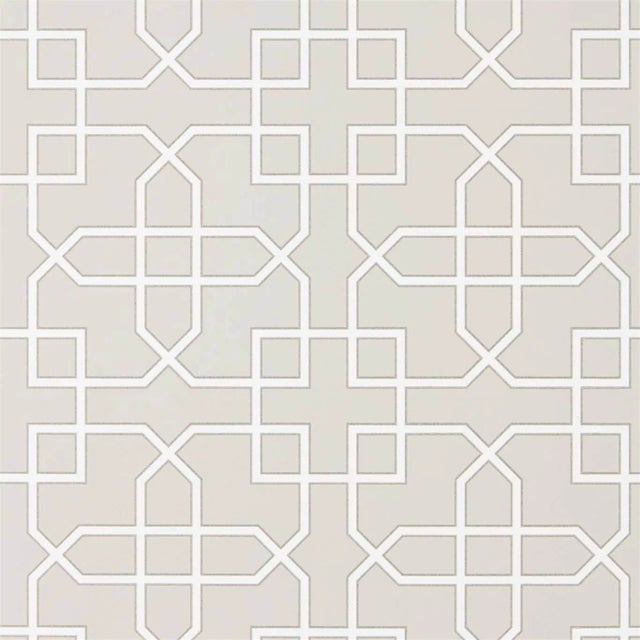 Sanderson Hampton Trellis Wallpaper in Grey For Sale