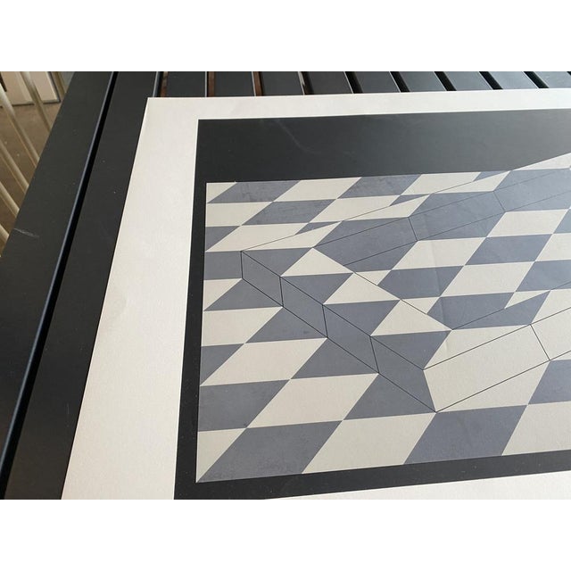 Paper Erwin Heerich, Abstract Composition, 1973, Original Serigraph on White Cardboard For Sale - Image 7 of 15