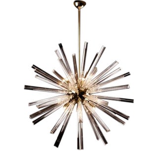 Sput Round Chandelier in Gold Finish For Sale