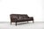 Wood 3-Seater Chocolate Leather Sofa, 1960s For Sale - Image 7 of 18