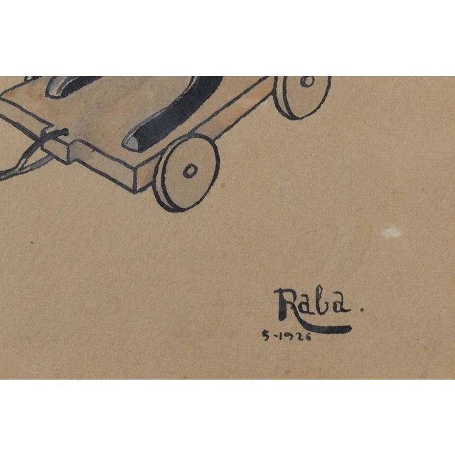 Raba, Bizarre Cartoon, 1926, Watercolor on Paper For Sale - Image 6 of 8