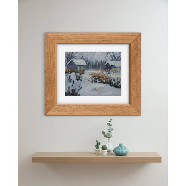 Quiet Places & Skyscapes — Winter Snowscape (Original Oil Painting) For Sale - Image 12 of 18