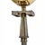 Metal Pair of Art Deco Regency Greek Key Brass Chalice Stiffel Torchiere Floor Lamps Set For Sale - Image 7 of 13
