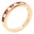 Vintage Tiffany & Co. 18k Gold, Diamond, and Ruby Half Eternity Band Ring For Sale