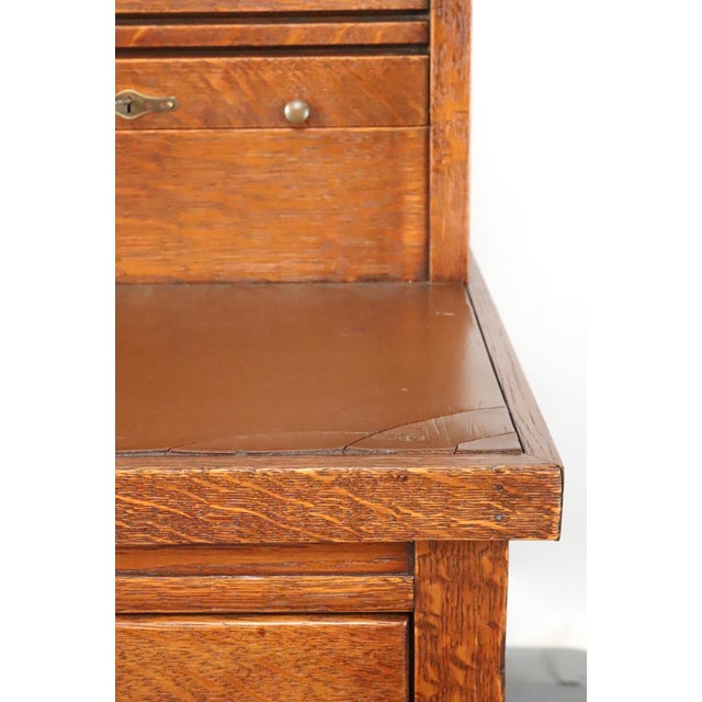 Antique the McCaskey Register Co. Quarter Sawn Oak File Cabinet For Sale - Image 9 of 15