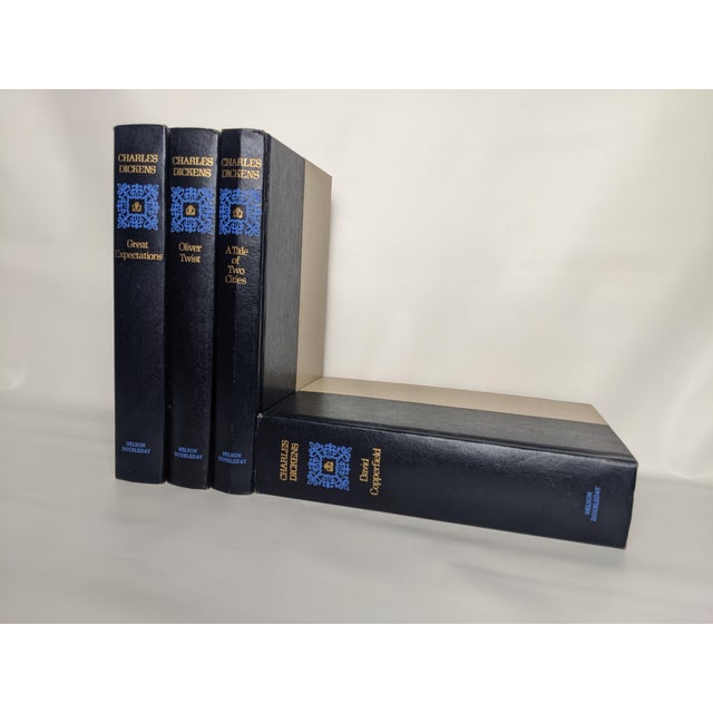 Mid 20th Century Charles Dickens Classics – Set of 4 Navy Blue & Gold Hardcover Booksbooks For Sale - Image 4 of 10
