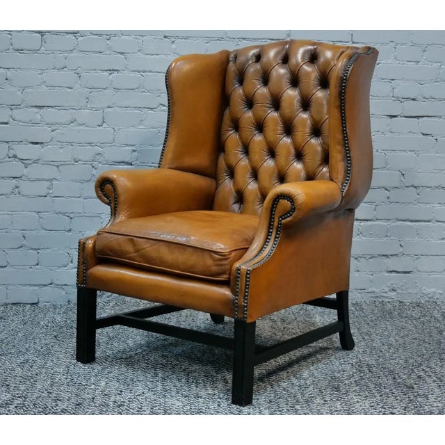 Chesterfield Wingback Armchair, England, 1960s For Sale - Image 16 of 16