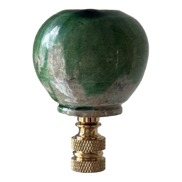 Miniature Vintage Mexican Michoacán Patamban Folk Art Potter Vase Lamp Finial For Sale