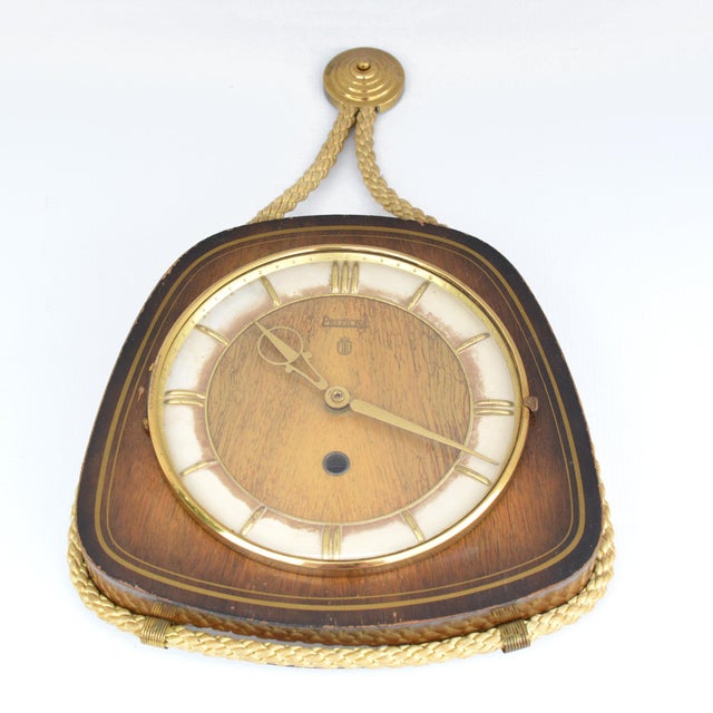 1950s Prezios Wooden Wall Clock Chairish