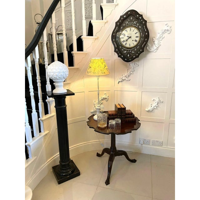 Antique george iii quality mahogany pie crust edge centre table having a quality mahogany shaped tilt top with a charming...