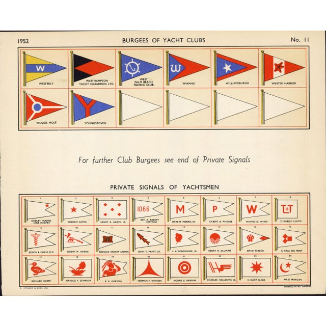 An exceptional set of four original Private Signals of Yachtsmen reference pages published by Lloyd's Register of Yachts,...