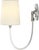 Reed Single Sconce in Polished Nickel with Linen Shade Designer: Thomas O'Brien Finish: Polished Nickel Height: 13" Width:...