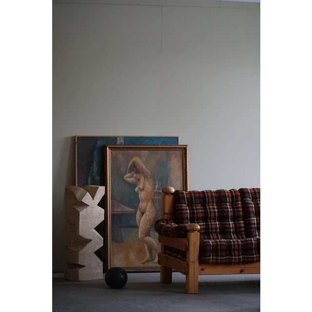 1960s Brutalist Two-Seater Sofa in Pine, 1960s For Sale - Image 5 of 13