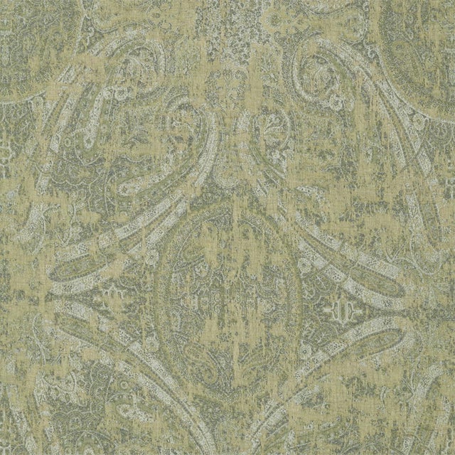 Zoffany Elswick Paisley Fabric in Moss - a Sample For Sale
