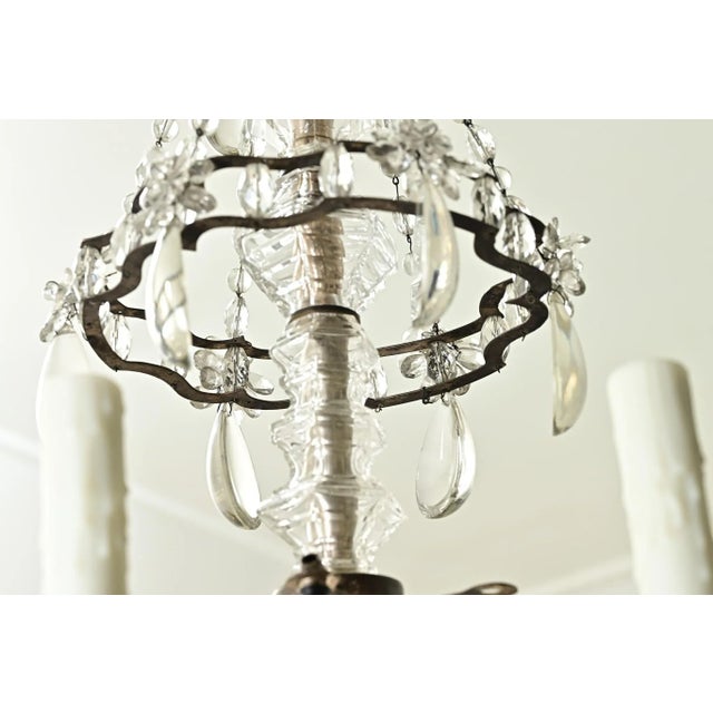 French 19th Century Brass & Crystal Chandelier For Sale - Image 10 of 12