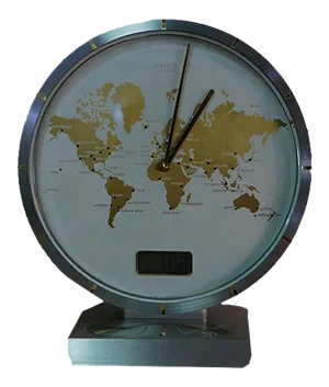 LCD Worldtimer Table Clock by Heinrich Möller for Kienzle International, 1985