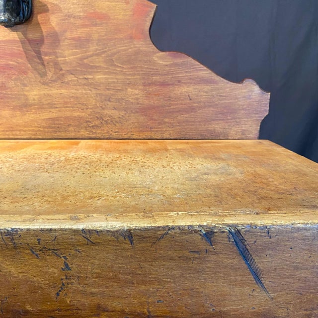 Wood French Butcher’s Block Table With Bull’s Head Mount -Kitchen Island or Sideboard For Sale - Image 7 of 14