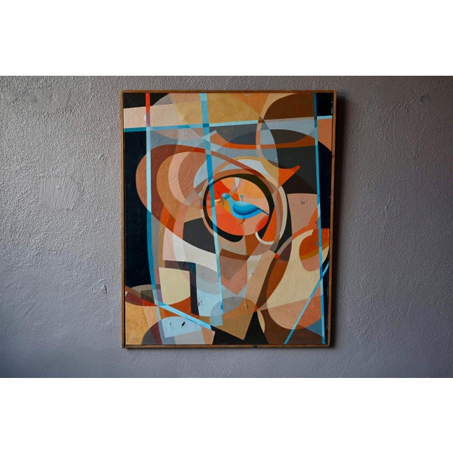 Surrealist Bird Composition, Acrylic on Canvas For Sale - Image 11 of 18