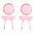 Set of 2 Graceful dining chairs, Royal Stranger Dimensions: 95 x 54 x 54 cm Materials: Blossom pink velvet upholstery with...