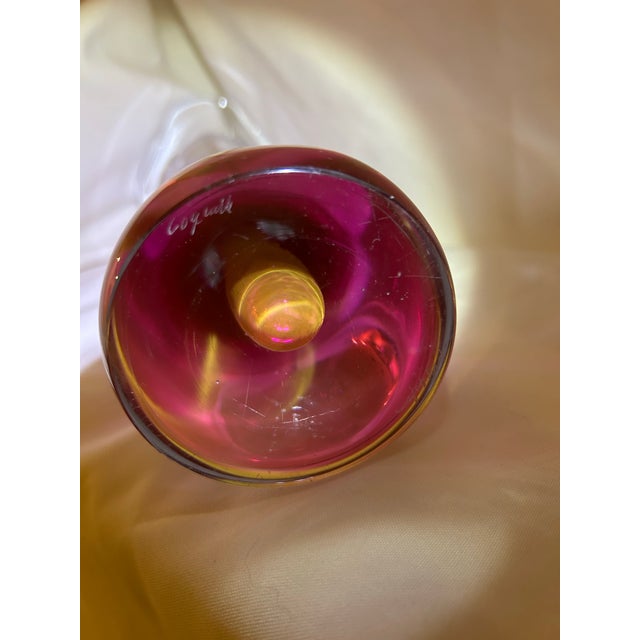 Vintage Swedish Flygsfors Coquille Pink Vase For Sale - Image 9 of 9