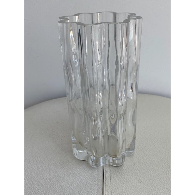 Orrefors Mid-Century Modern Swedish Art Glass Vase For Sale - Image 4 of 13