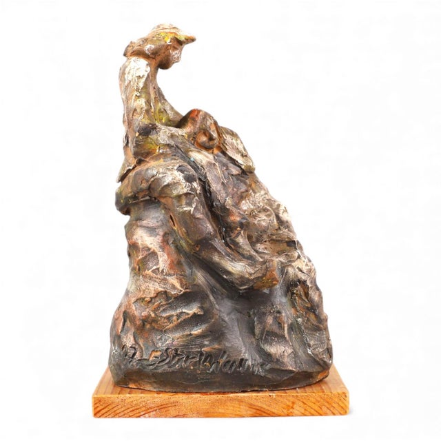 Sculpture Materials Hand-Sculpted Ceramic Figure by Ester Wallin, Sweden, 1970s For Sale - Image 7 of 8