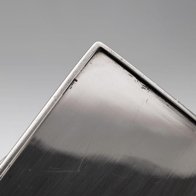 Antique 19th Century English Silver Cigar Box, London, 1876 For Sale - Image 13 of 15