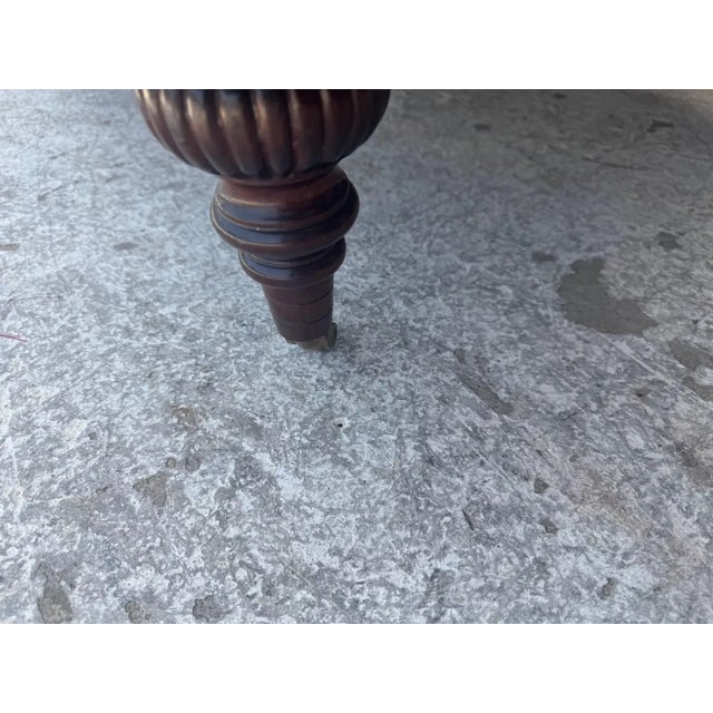 Late 20th Century Tufted Upholstered Ottoman For Sale - Image 4 of 6
