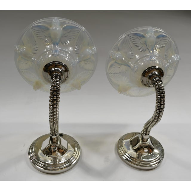 1930s Pair of French Opalescent Art Deco Wall Sconces by Boris Lacroix 1930s France - 2 Pairs Available For Sale - Image 5 of 16