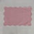 Modern Handmade Scalloped Rectangular Placemats, Light Pink with Pink Piping - Set of 4 For Sale - Image 3 of 6