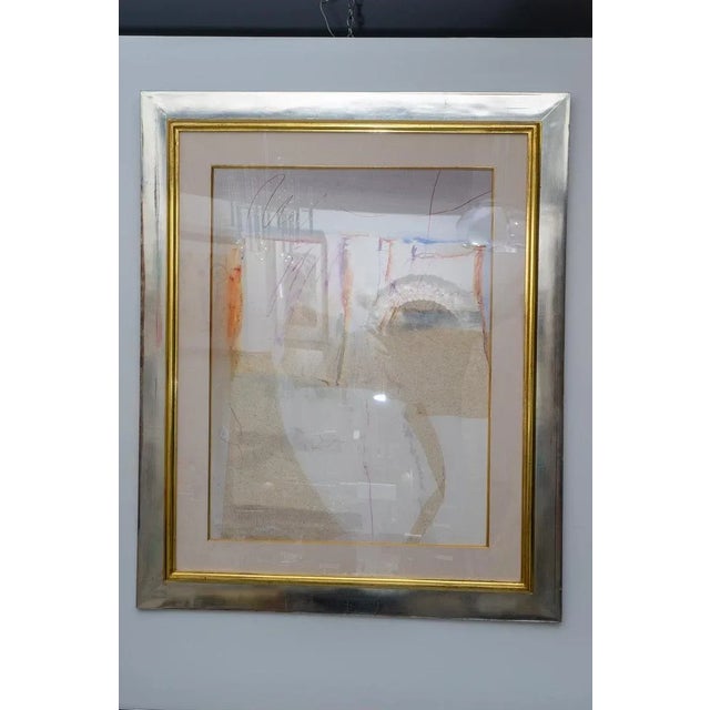 Tan Harold Larsen Mixed Media Painting For Sale - Image 8 of 13