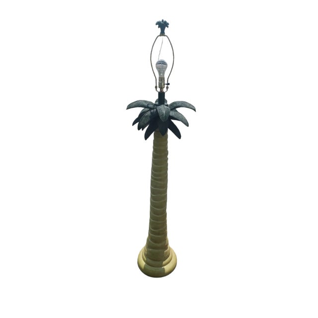 Vintage Late 20th Century Large Palm Tree Floor Lamp For Sale - Image 4 of 4