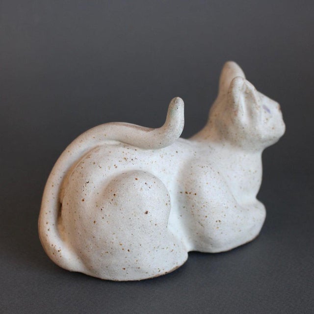 Vintage Italian Ceramic Loafing Cat by Bruno Gambone, 1980s For Sale - Image 7 of 15