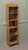 Arts and Crafts Tall Slim Golden Oak Bookcase. This Oak bookcase has 6 open shelves in a waterfall with an arched gallery...