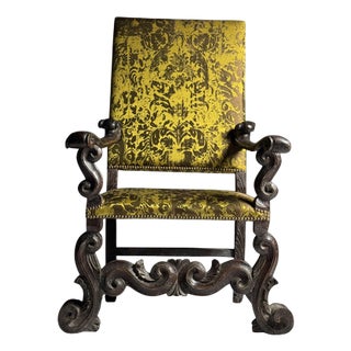 Antique Italian Chair, 1700s For Sale