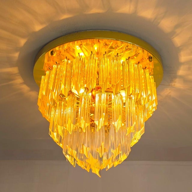 Large Ceiling Light by Paolo Venini for Venini, 1970s, in Very Good conditions. Designed 1960 to 1969 I have official...